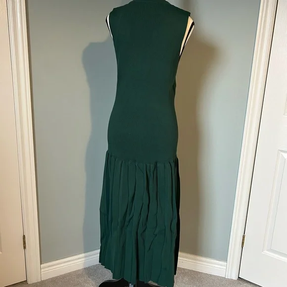 🔥🆕🔥 Anikhe Midi Luxe Sleeveless Dress - Green - Size XL - Picture 3 of 8